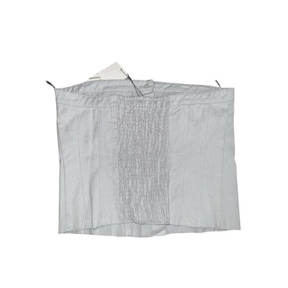 Zara Light Blue Sparkly Denim Tube Top XL New With Tags. - Picture 2 of 2